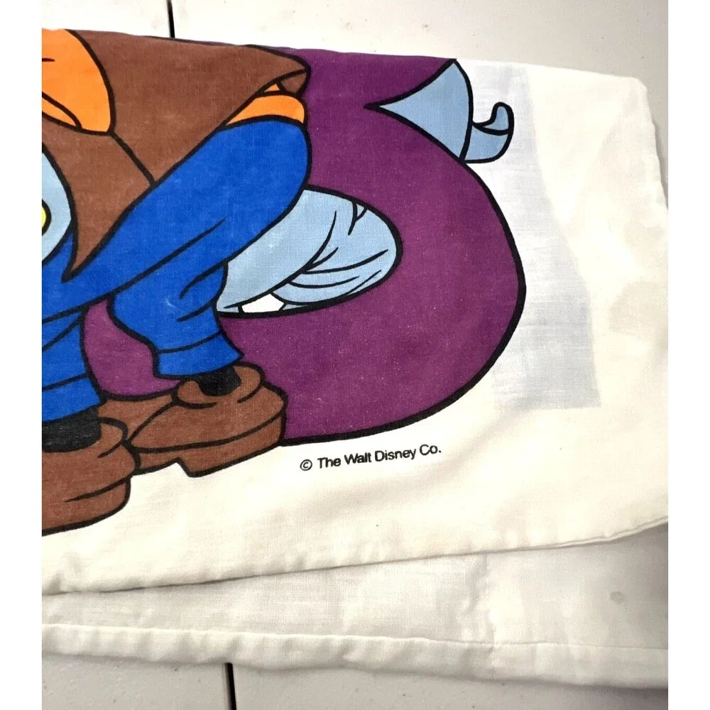 Disney Mickey, Minnie Mouse, Daisy & Goofy Pillowcase VINTAGE Roller Coaster
